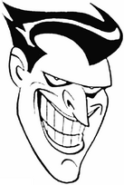 coloriage portrait joker